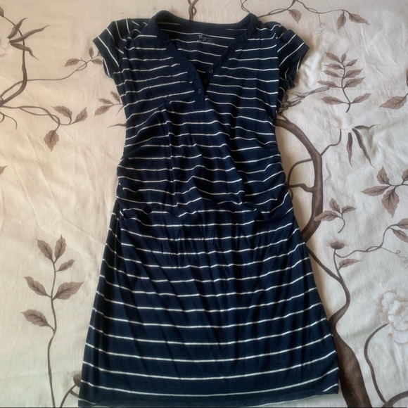 Thyme Maternity Striped Dress - Picture 1 of 4